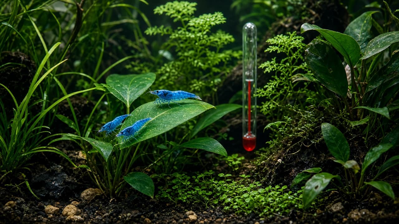 Temperatur för räkor