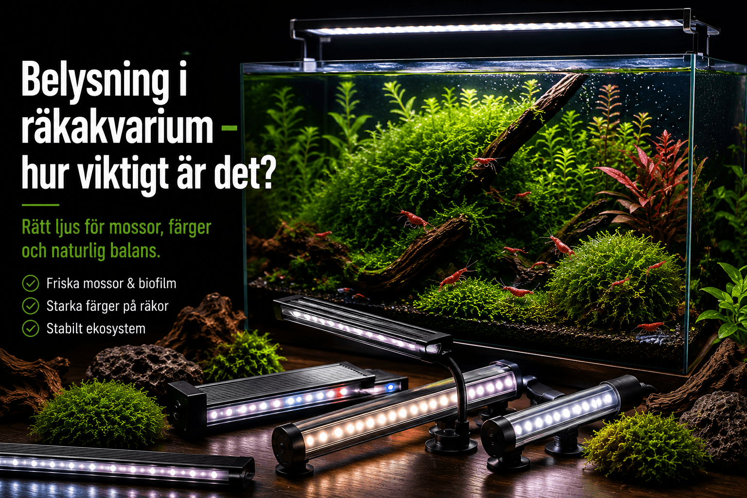 Belysning i räkakvarium – hur viktigt är det?